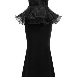 Elegant Black Peplum Dress